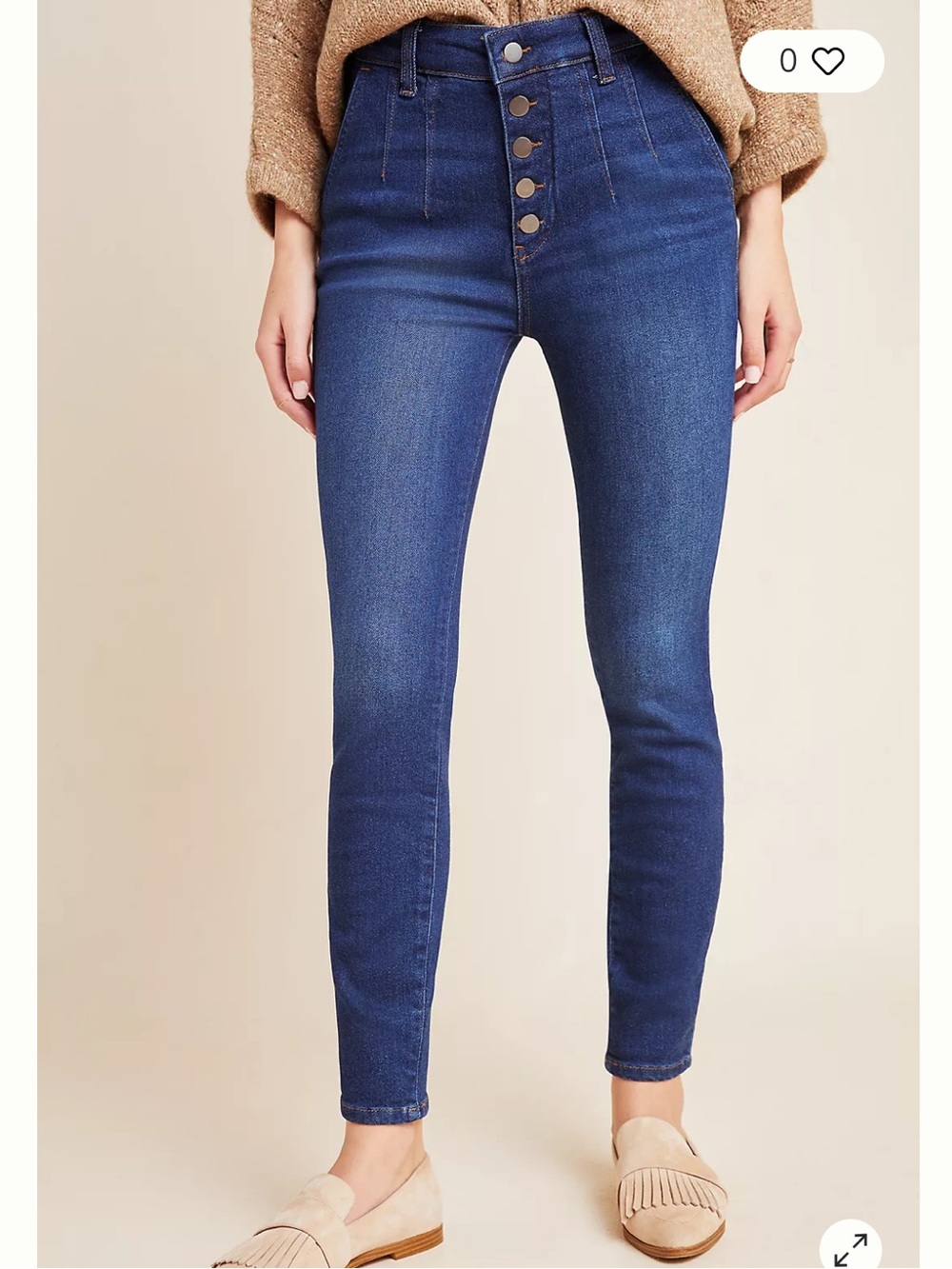 Pilcro Ultra High-Rise Button-Fly Skinny Jeans 28 27” inseam New Anthropologie